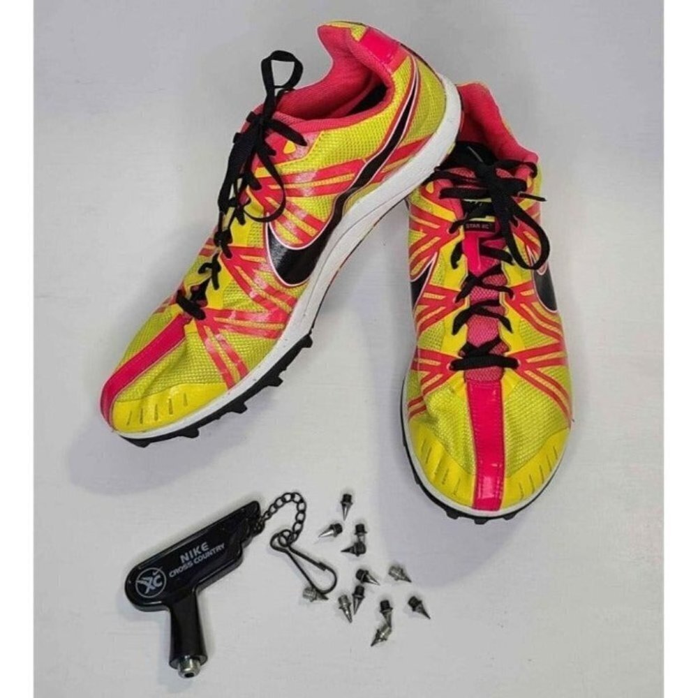 Nike Jana Star XC Track & Field Neon Yellow/Neon Pink/Black Size 9.5